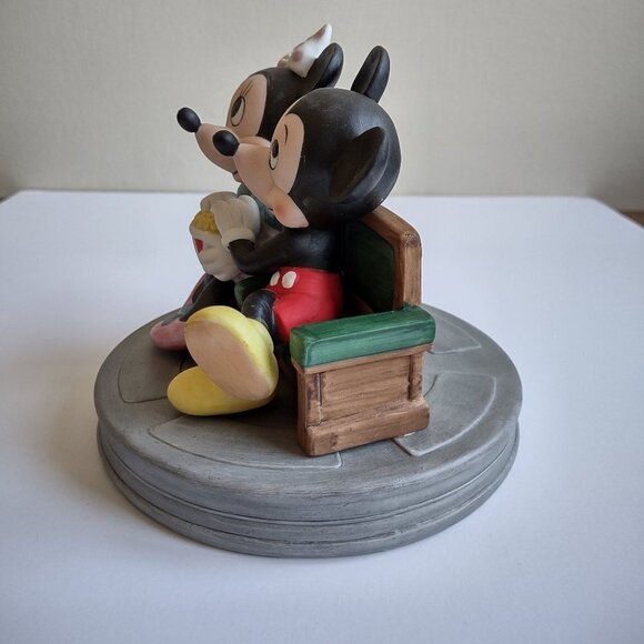 Vintage Disney Figurine Mickey & Minnie Mouse 'Movie Date Night 90's Japan  NWOT - Picture 4 of 7